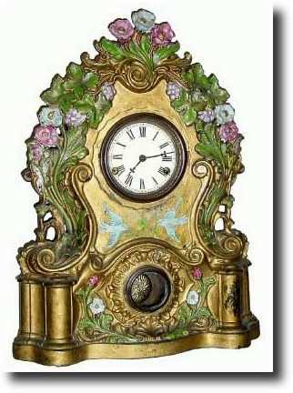 C.1855, American, 30-hour iron front, with restorations — Antique Clocks Price Guide