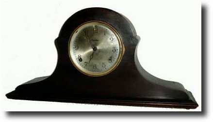 C.1935, Ingraham Clock Co., 8-day time and strike tambour shelf clock — Antique Clocks Price Guide