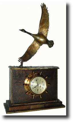 C.1970, Chelsea "Manhattan" time only screw bezel timepiece shelf clock — Antique Clocks Price Guide