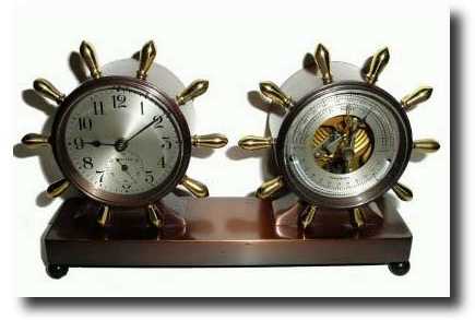C.1937, Chelsea, Clock and Barometer desk set — Antique Clocks Price Guide