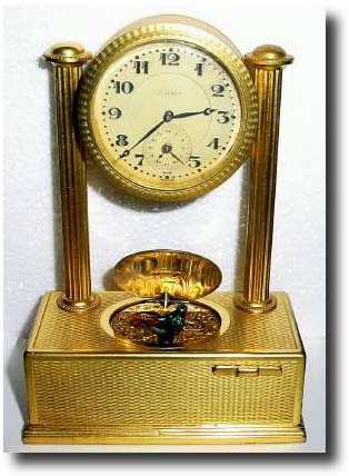 C.1935, Swiss, Brightly gilded ormolu singing bird box — Antique Clocks Price Guide