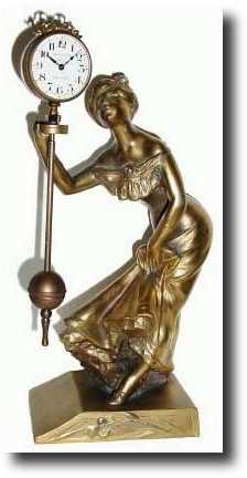 C.1900, Swiss, Mobile Watch Co. "Oscillator" swinging mystery shelf clock — Antique Clocks Price Guide