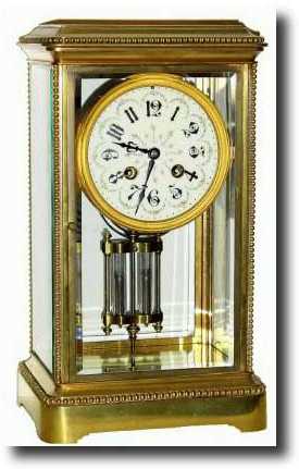 C.1900, French, Mougin, Crystal Regulator shelf clock — Antique Clocks Price Guide