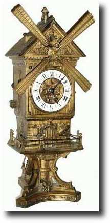 C.1890, French Industrial Series, Windmill Automaton clock — Antique Clocks Price Guide