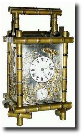 C.1885, French, Margaine, Brass Cased Carriage clock — Antique Clocks Price Guide