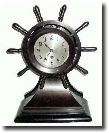 C.1907, Chelsea "Yacht Wheel" shelf clock — Antique Clocks Price Guide