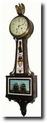 C.1938, Chelsea Clock Co., "Willard" model size, Ship's Strike banjo clock — Antique Clocks Price Guide