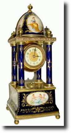 C.1895, Austrian, Porcelain China Miniature shelf clock — Antique Clocks Price Guide