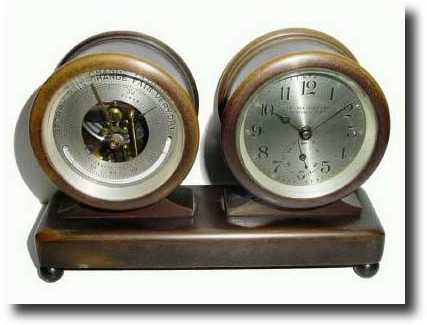 C.1924, Chelsea clock and barometer desk set — Antique Clocks Price Guide