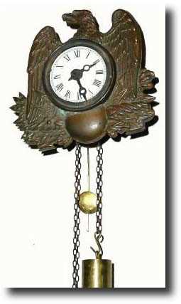 C.1880, German, Miniature Wooden plate wall clock — Antique Clocks Price Guide