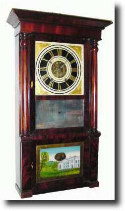C.1835, C. and N. Jerome, Bristol, Conn, double deck empire shelf clock — Antique Clocks Price Guide