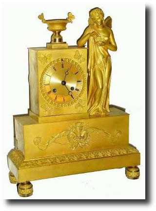 C.1820, French, a good ormolu figural clock — Antique Clocks Price Guide