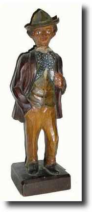 C.1935, German, Whistling Man in Jacket and Blue Tie shelf clock — Antique Clocks Price Guide