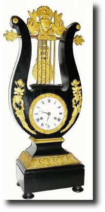 C.1860, French Lyre Clock — Antique Clocks Price Guide