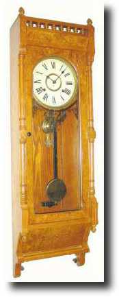C.1875, F. Kroeber, "Regulator No. 43" wall clock — Antique Clocks Price Guide