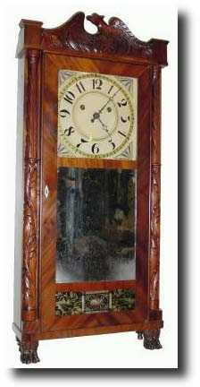 C.1830 Silas Hoadley, Plymouth, Conn., column and splat shelf clock — Antique Clocks Price Guide