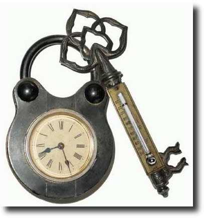 C.1886, Ansonia, "Novelty No. 35", Lock and Key clock — Antique Clocks Price Guide