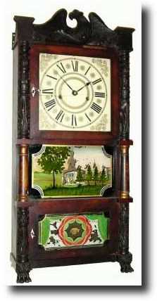 C.1835, R. and J.B. Terry, Bristol, Conn. Triple Decker shelf clock — Antique Clocks Price Guide