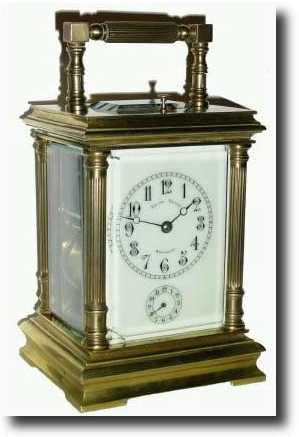 C.1900, French, for Veuve - Montpellier, a column case carriage clock — Antique Clocks Price Guide