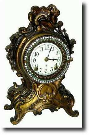 C.1910, Ansonia Clock Co., 8-day Cast metal mantel clock — Antique Clocks Price Guide