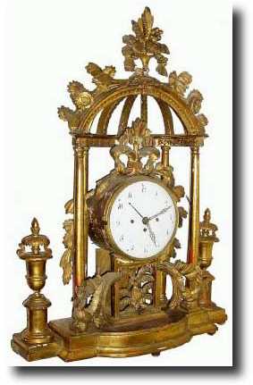 C.1790, Austrian, Gesso over Wood Mantel clock — Antique Clocks Price Guide