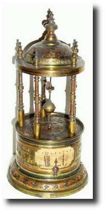 C.1890, French, Conical (rotary) Pendulum Annular dial alarm clock — Antique Clocks Price Guide
