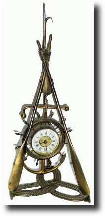 C.1885, Ansonia Clock Co, NAVY novelty clock — Antique Clocks Price Guide