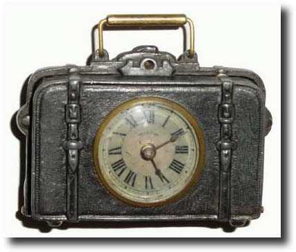 C.1891, E.N. Welch Mfg Co., "Little Grip" novelty clock — Antique Clocks Price Guide