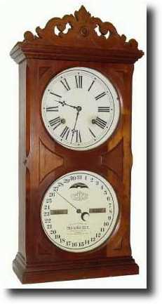 C.1880, Ithaca Clock Co., "No. 10. Farmer's" calendar clock — Antique Clocks Price Guide