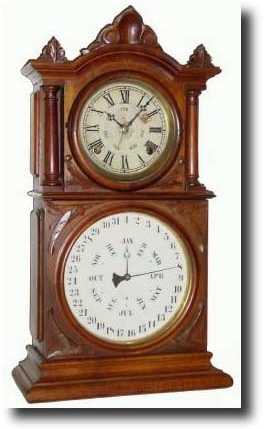 C.1881, E. Ingraham and Co., "Ingraham Calendar" shelf clock — Antique Clocks Price Guide