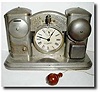 C.1910, Darche Mfg. Co., "Flashlight Electric Alarm Bank shelf clock and Call clock".