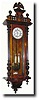 C.1910, German, Freiburg United, Schlesien, 2-Weight walnut wall clock