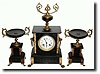 C.1890, French 3 piece clock garniture.