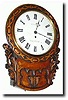 C.1880, English Fusee drop dial wall clock