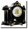 C.1900, New Haven Clock Co., Enameled iron mantel clock