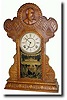 C.1899, E. Ingraham Co., "Admiral Dewey" oak mantel shelf clock