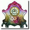 C.1905, Ansonia, "La Layon" Royal Bonn Porcelain china shelf clock