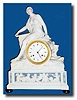 C.1800, French, Moreau, Paris, Bisque Figural clock,