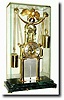C.1970, English replica of 19th century Austrian skeleton clock