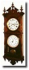 C.1870, Welch, Spring and Co. wall hanging double dial calendar clock