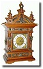 C.1890, German, Lenzkirch Oak Cased mantel clock