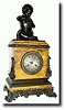 C.1830, French, Marble and Bronze figural clock