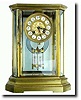 C.1900, French, Uncommon Octagonal Crystal regulator shelf clock