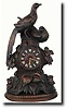C.1875, Black Forest Carved Figural clock