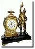 C.1890, F. Kroeber (attributed) Figural clock of a Warrior.