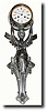 C.1890, French for J.E. Caldwell, Philadelphia, Wall sconce with figural clock