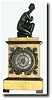 C.1860, French Bronze and Marble Figural clock