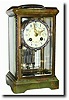 C.1895, French, H and H, 4-Glass mantel crystal regulator shelf clock