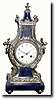 C.1890, French, A. Chapus, Paris, silvered bronze and blue lapis mantel clock