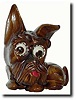 C.1958, German, Oswald Gmbh, Scotty Dog novelty shelf clock